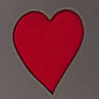 Eigentijdse lederen wasmand gemaakt in Italië Adele, hartinzet Viadurini