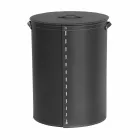 Ovale wasmand in Riky geregenereerd leer gemaakt in Italië Viadurini