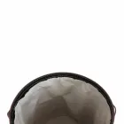 Ovale wasmand in Riky geregenereerd leer gemaakt in Italië Viadurini