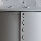 Ovale wasmand in Riky geregenereerd leer gemaakt in Italië Viadurini