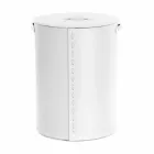 Ovale wasmand in Riky geregenereerd leer gemaakt in Italië Viadurini