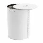 Ovale wasmand in Riky geregenereerd leer gemaakt in Italië Viadurini