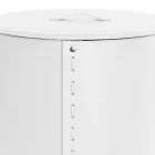 Ovale wasmand in Riky geregenereerd leer gemaakt in Italië Viadurini