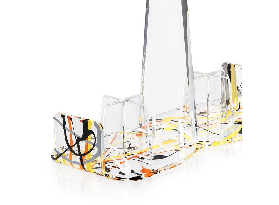 Elegante veelkleurige bekerhouder in plexiglas Made in Italy - Multibic