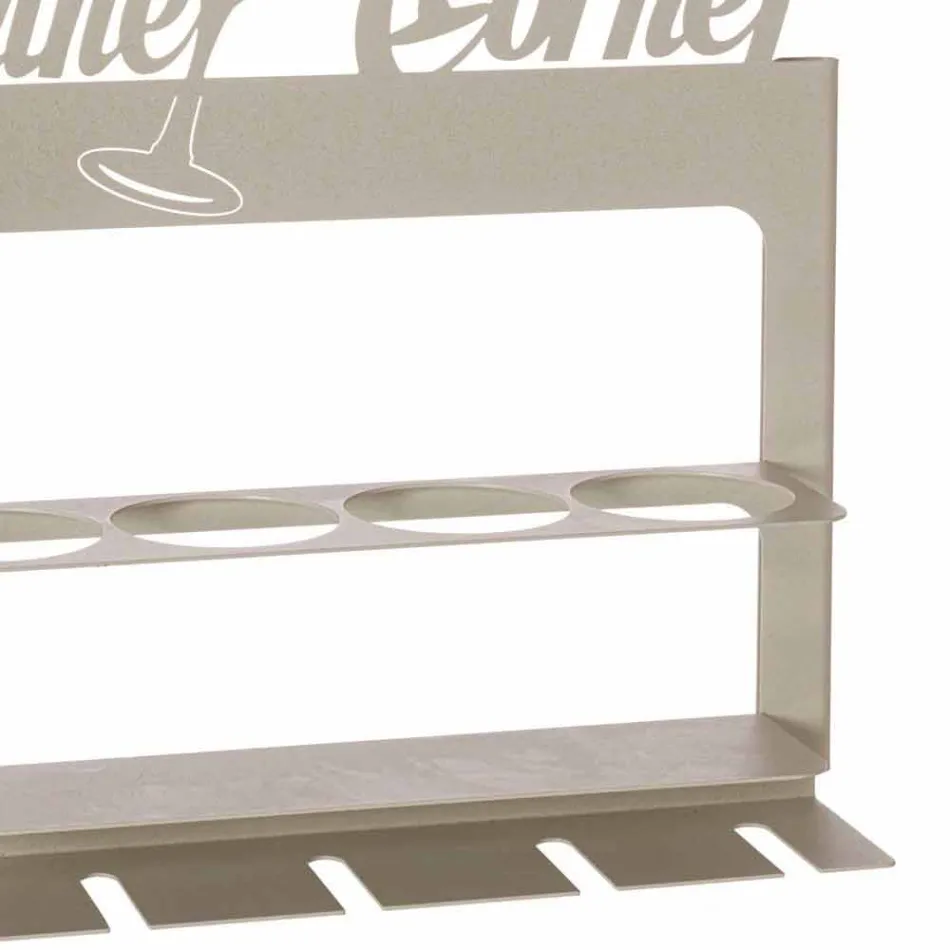 Handgemaakte flessenhouder in kostbaar ijzer Made in Italy - Maste Viadurini