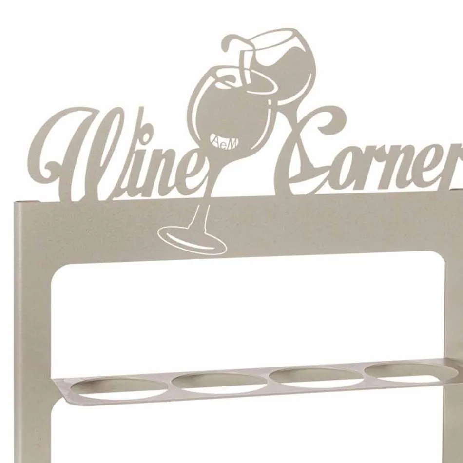 Handgemaakte flessenhouder in kostbaar ijzer Made in Italy - Maste Viadurini