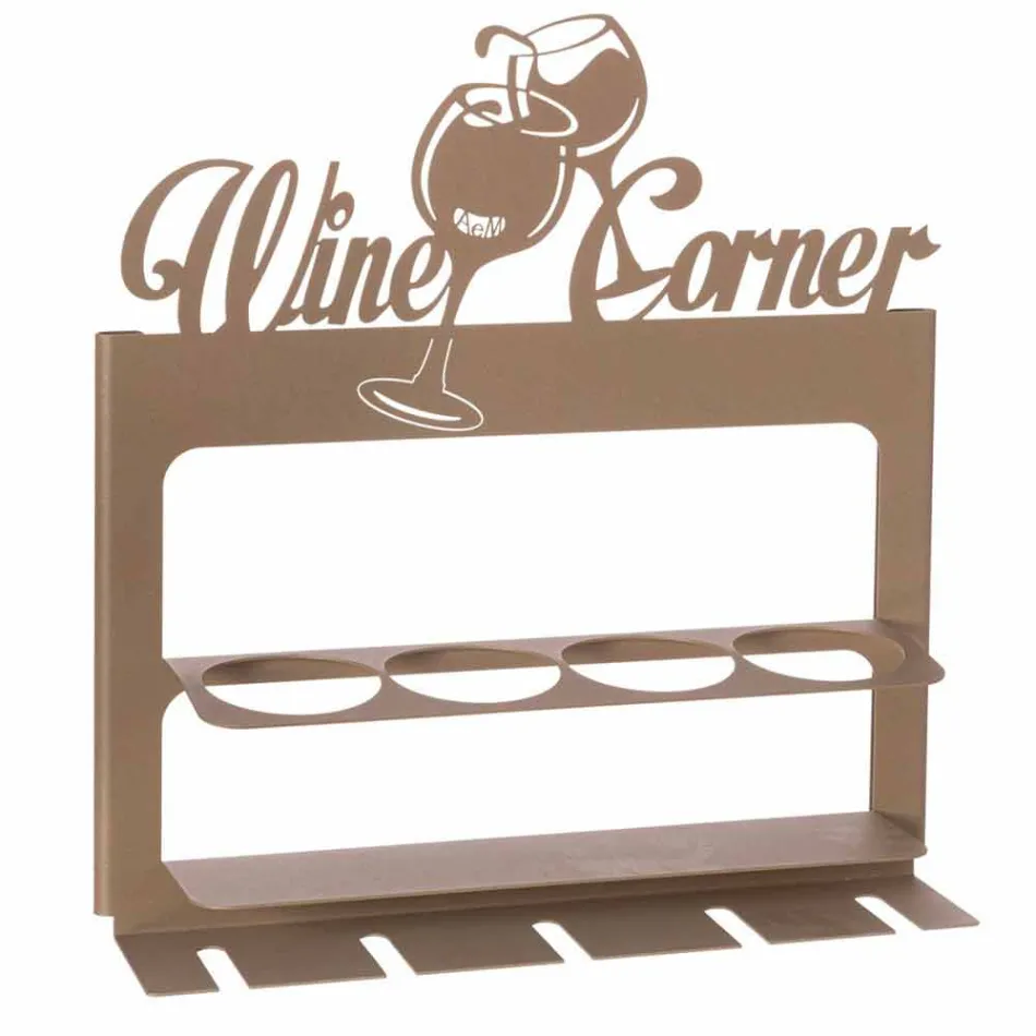 Handgemaakte flessenhouder in kostbaar ijzer Made in Italy - Maste Viadurini