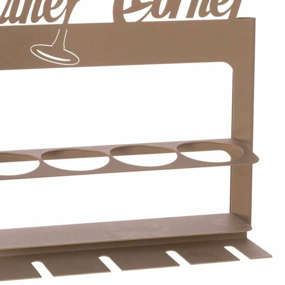 Handgemaakte flessenhouder in kostbaar ijzer Made in Italy - Maste Viadurini