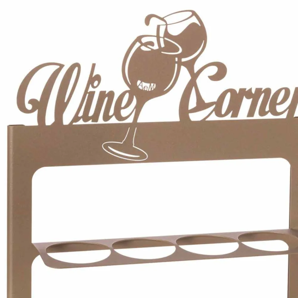 Handgemaakte flessenhouder in kostbaar ijzer Made in Italy - Maste Viadurini