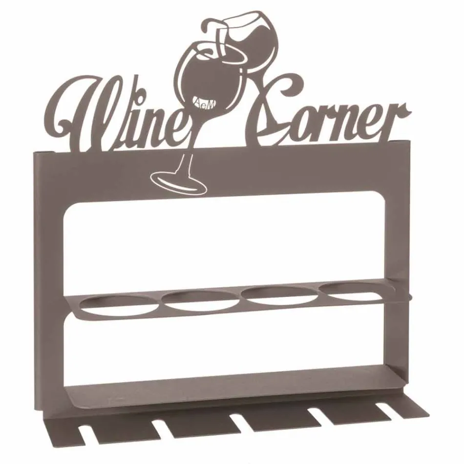 Handgemaakte flessenhouder in kostbaar ijzer Made in Italy - Maste Viadurini