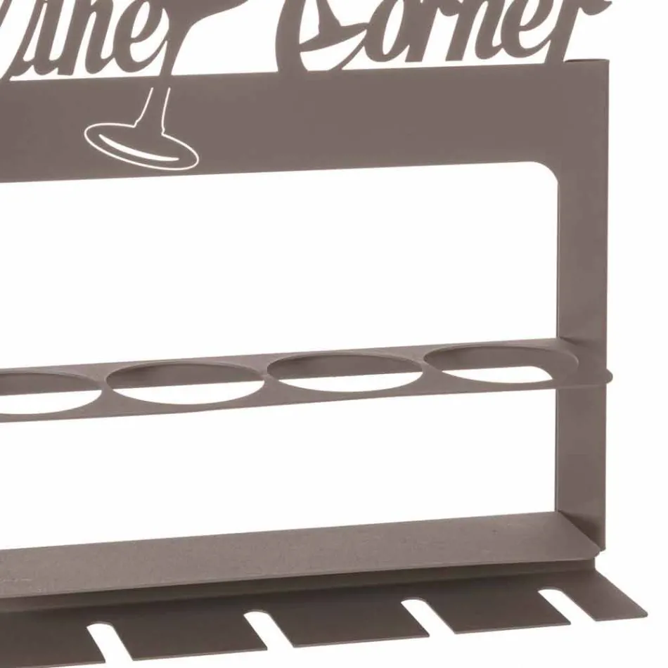 Handgemaakte flessenhouder in kostbaar ijzer Made in Italy - Maste Viadurini