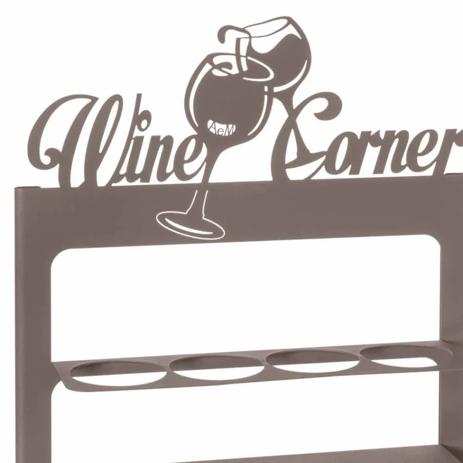 Handgemaakte flessenhouder in kostbaar ijzer Made in Italy - Maste Viadurini