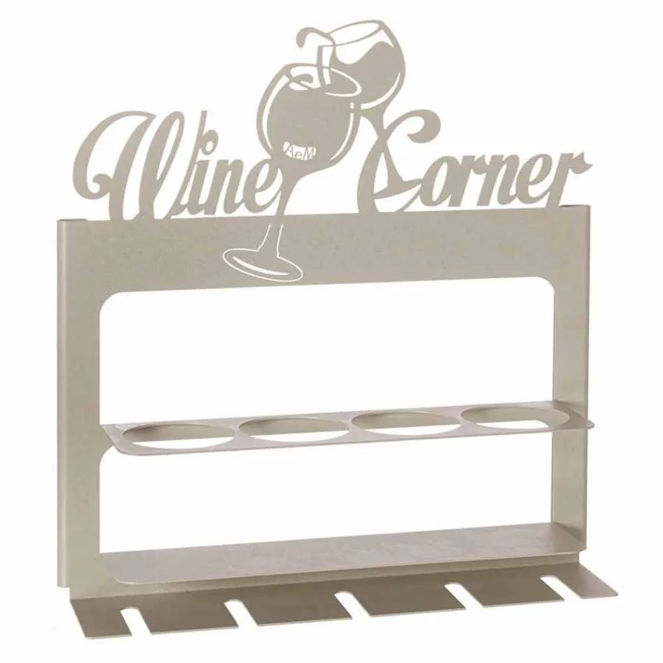 Handgemaakte flessenhouder in kostbaar ijzer Made in Italy - Maste Viadurini