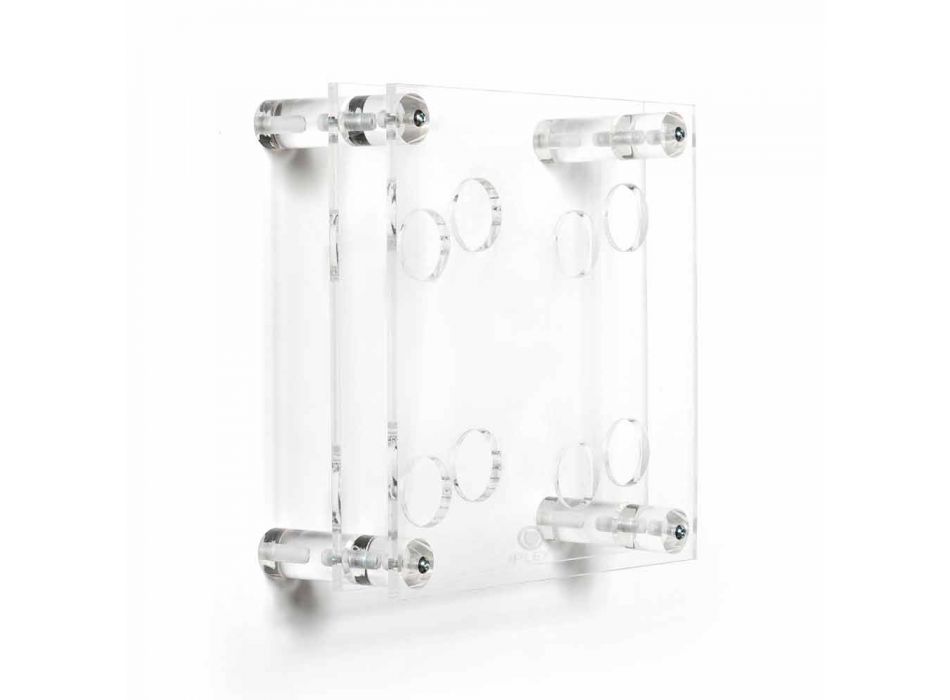 Fles van de moderne transparante wand Amin Small 30xH30xP13,6cm Viadurini