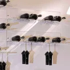 Wandfleshouder voor 6 flessen in plexiglas Made in Italy - Canberra Viadurini