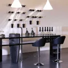 Wandfleshouder voor 6 flessen in plexiglas Made in Italy - Canberra Viadurini