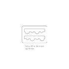 Wijnfleshouder op de vloer in transparant acrylkristal - Dappino Viadurini