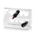 Wijnfleshouder op de vloer in transparant acrylkristal - Dappino Viadurini