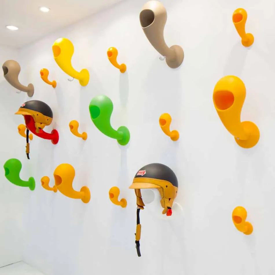 Helmhouder of gekleurde wandhanger, 6 stuks - Crazy Head van Myyour Viadurini