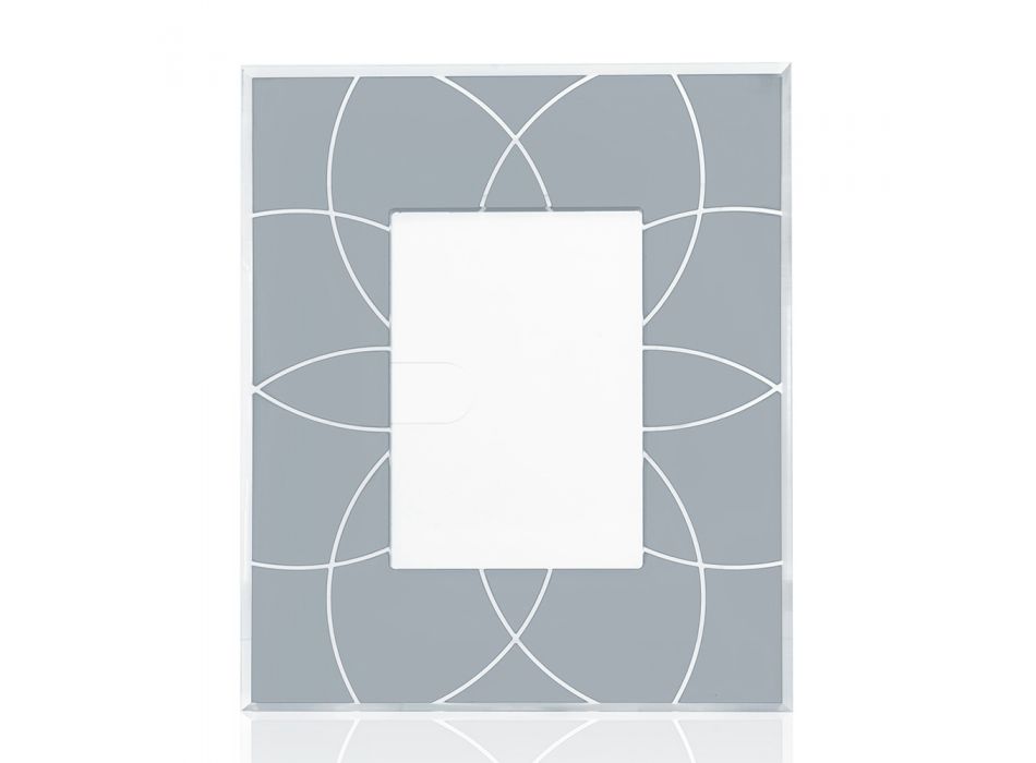 Fotolijst 10x15 cm met gekleurd plexiglas frame en decoraties - Kang Viadurini