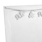 Fotolijst Tafel Zilver Metaal en Glas met Hanger voor Hem en Haar - Nunzio Viadurini