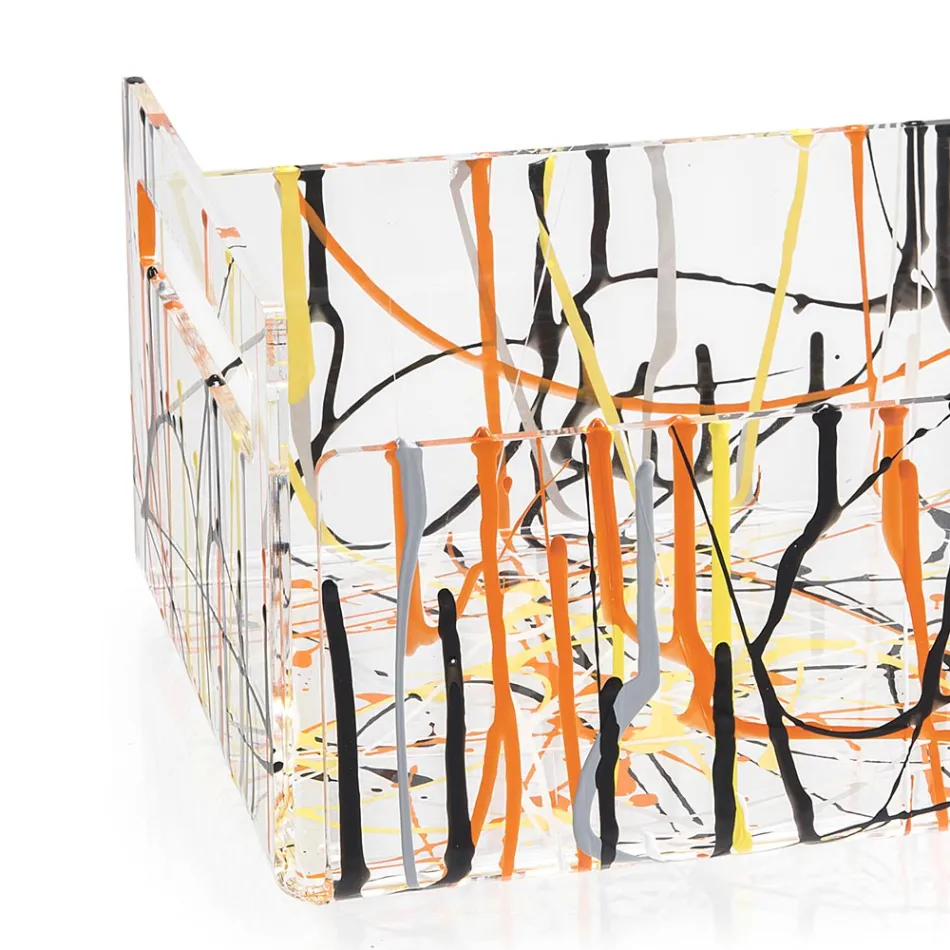 Moderne gekleurde plexiglas fruitschaal gemaakt in Italië - Multifruits Viadurini