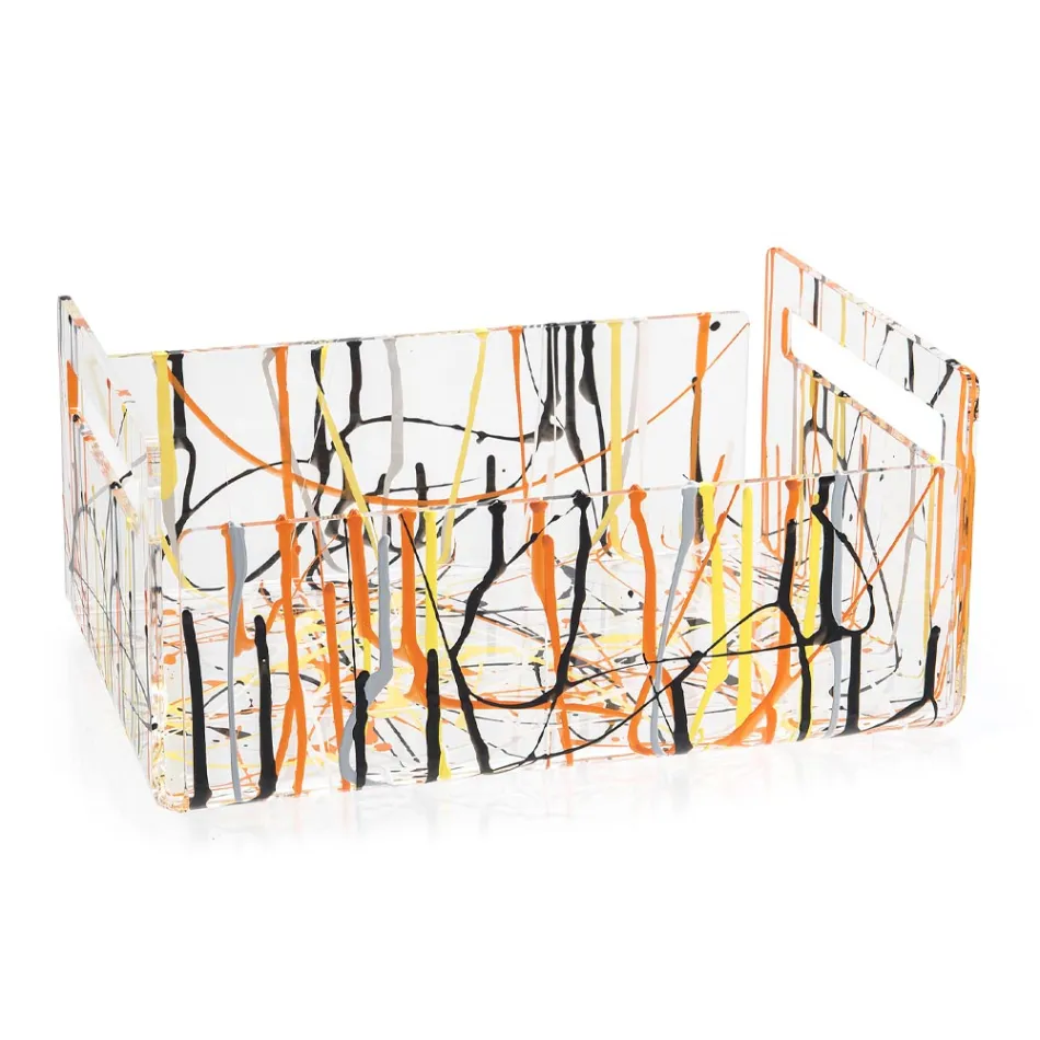 Moderne gekleurde plexiglas fruitschaal gemaakt in Italië - Multifruits Viadurini