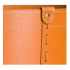 Cilindrische houtblokkenhouder in geregenereerd leer met Tonda Firestyle-wielen Viadurini