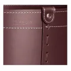 Cilindrische houtblokkenhouder in geregenereerd leer met Tonda Firestyle-wielen Viadurini