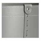 Cilindrische houtblokkenhouder in geregenereerd leer met Tonda Firestyle-wielen Viadurini