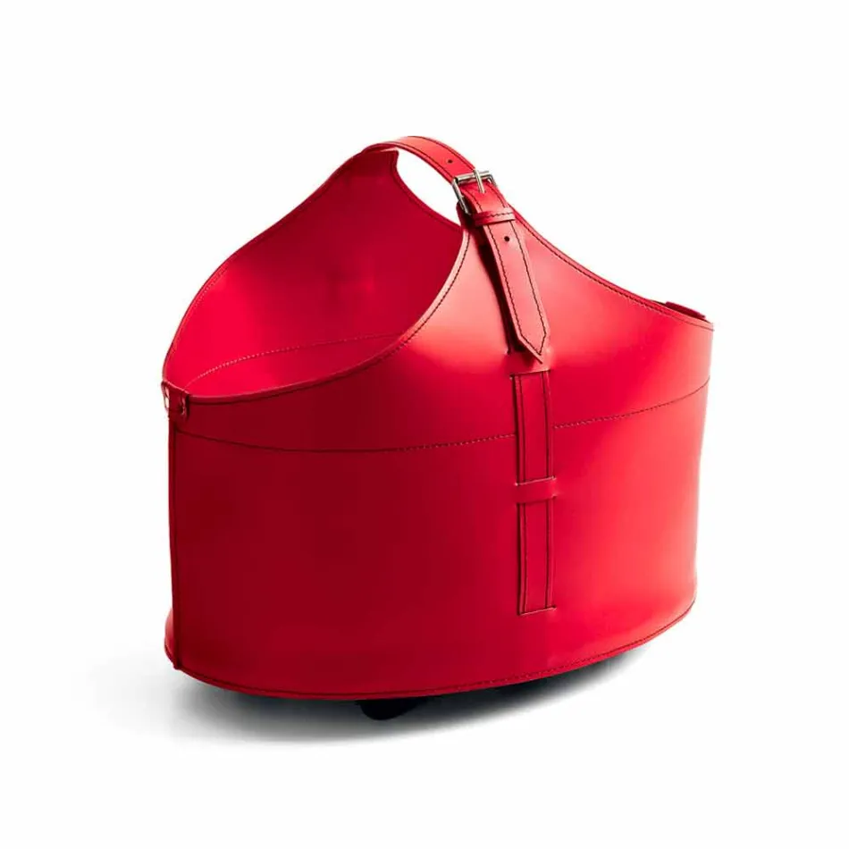 Portalegna van interieur met wiel in een modern geregenereerd leer Fabia Viadurini