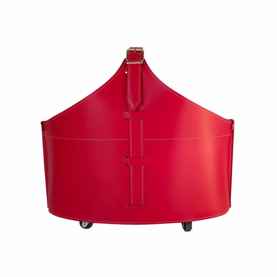 Portalegna van interieur met wiel in een modern geregenereerd leer Fabia Viadurini