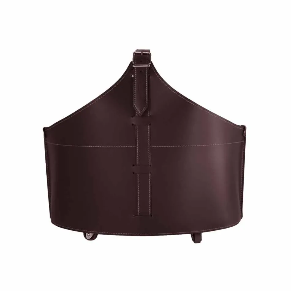 Portalegna van interieur met wiel in een modern geregenereerd leer Fabia Viadurini