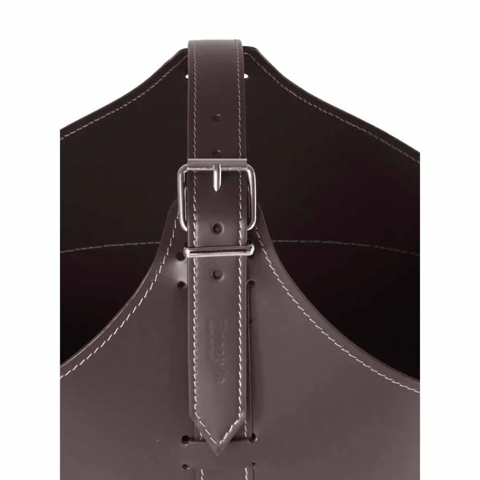 Portalegna van interieur met wiel in een modern geregenereerd leer Fabia Viadurini