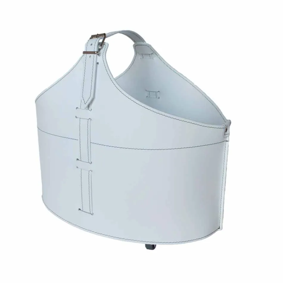 Portalegna van interieur met wiel in een modern geregenereerd leer Fabia Viadurini