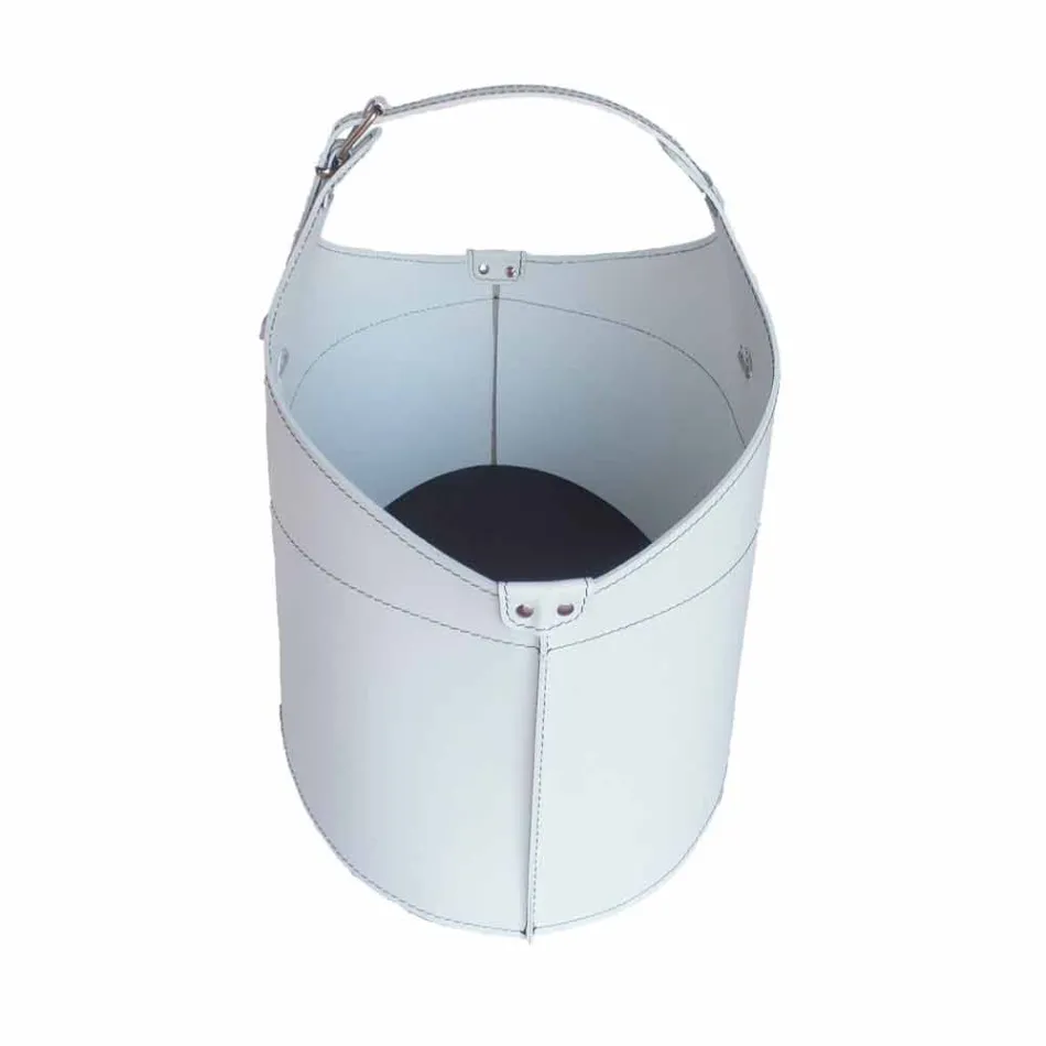 Portalegna van interieur met wiel in een modern geregenereerd leer Fabia Viadurini