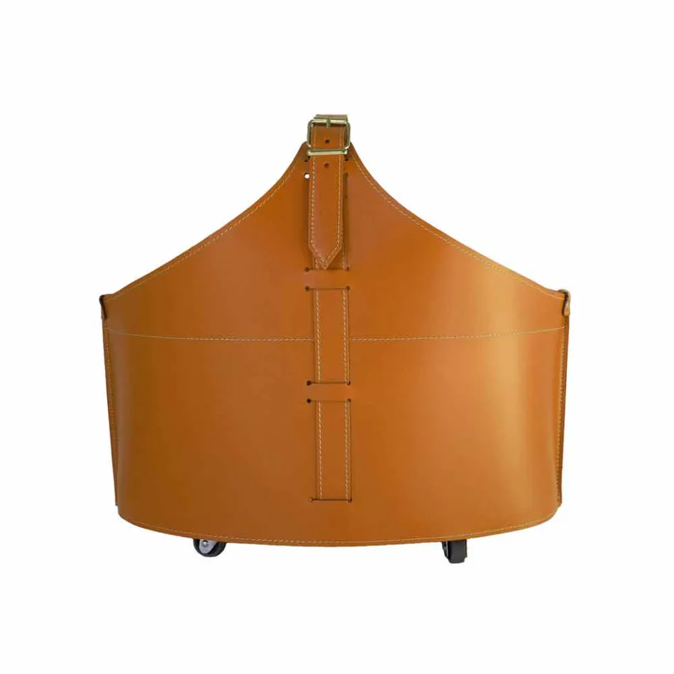 Portalegna van interieur met wiel in een modern geregenereerd leer Fabia Viadurini