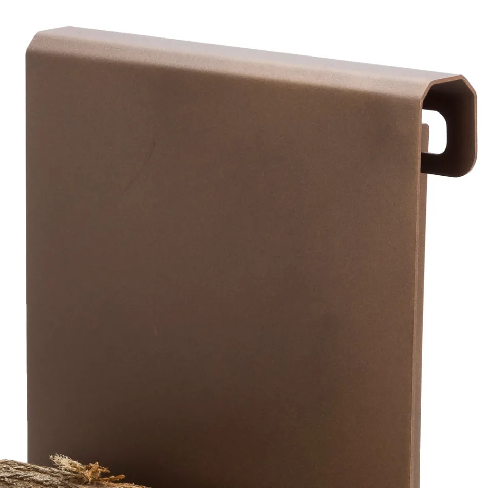 Indoor brandhout houder in bruin staal gemaakt in Italië met gereedschap - Volturno Viadurini