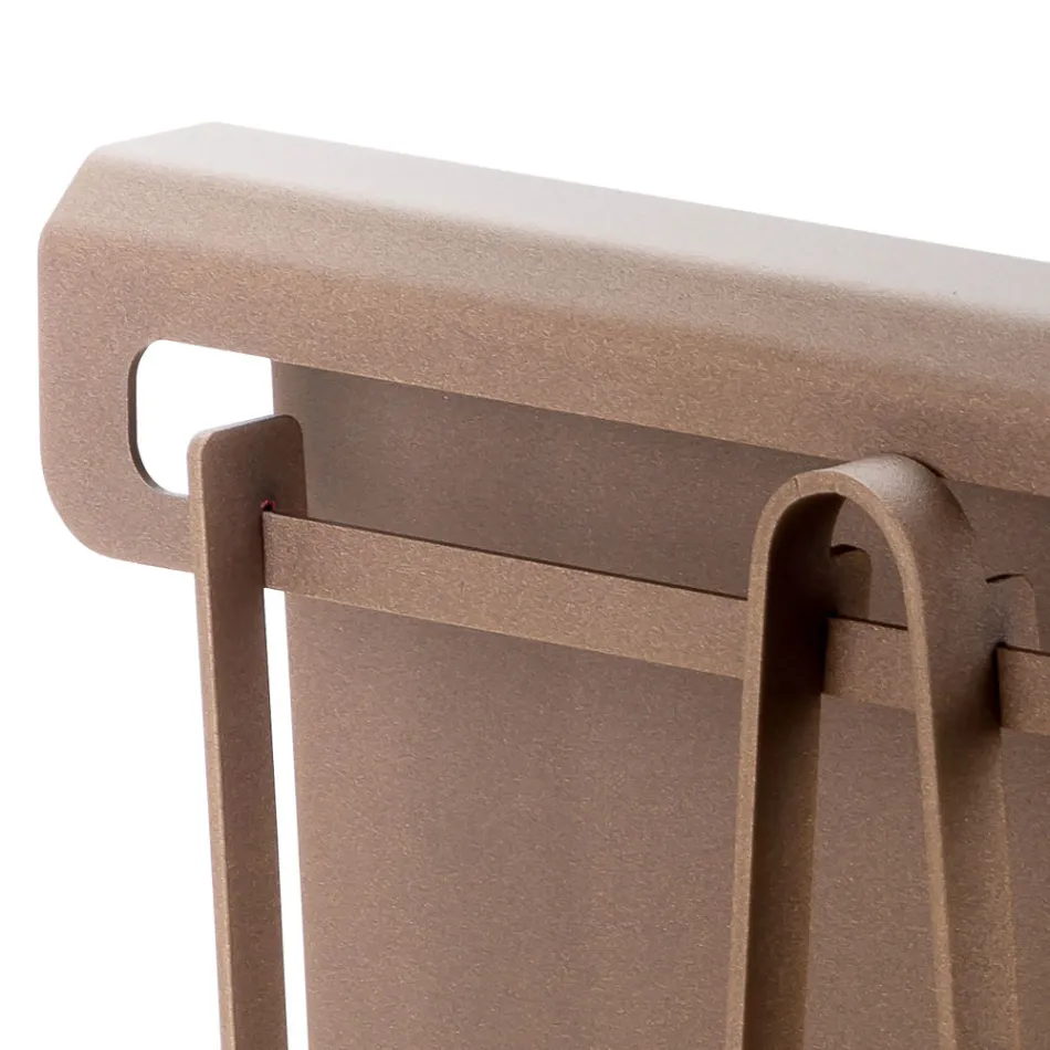 Indoor brandhout houder in bruin staal gemaakt in Italië met gereedschap - Volturno Viadurini