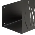 Brandhouthouder voor binnen in gelakt staal Gemaakt in Italië - Ghino Viadurini