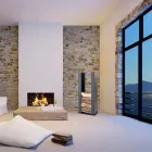 Stalen wand / vloer brandhouthouder, ontwerp, PLDU Caf Design Viadurini