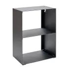 Haardhouthouder van staal geverfd met zwarte verf Gemaakt in Italië - Fiamme Viadurini