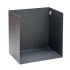 Haardhouthouder in zwart geverfd staal Gemaakt in Italië - Fiamme Viadurini