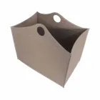 Portalegna gebonden leder met WoodBag wielen made in Italy Viadurini