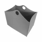 Portalegna gebonden leder met WoodBag wielen made in Italy Viadurini