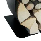 Interne brandhouthouder in gelakt staal Made in Italy - Leopoldo Viadurini