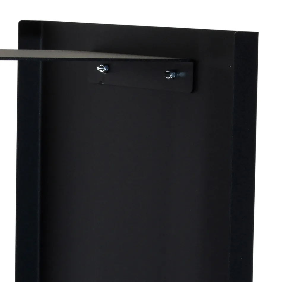 Moderne houtblokhouder in gelakt staal Made in Italy - Patrik Viadurini