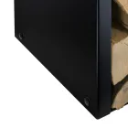 Moderne houtblokhouder in gelakt staal Made in Italy - Patrik Viadurini