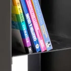 Zwarte moderne houten binnenhouder met planken gemaakt in Italië - Cauro1 Viadurini