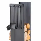 Design brandhouthouder met 4 interieurgereedschappen Made in Italy - Janet Viadurini